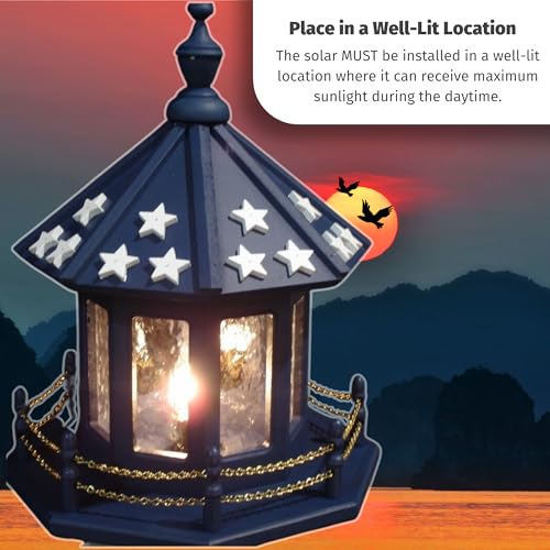 Solar Powered Lighthouse Kit - Solar Lights Outdoor Waterproof with LED Lights for Outside and Dusk to Dawn Light, Lighthouse Beacon