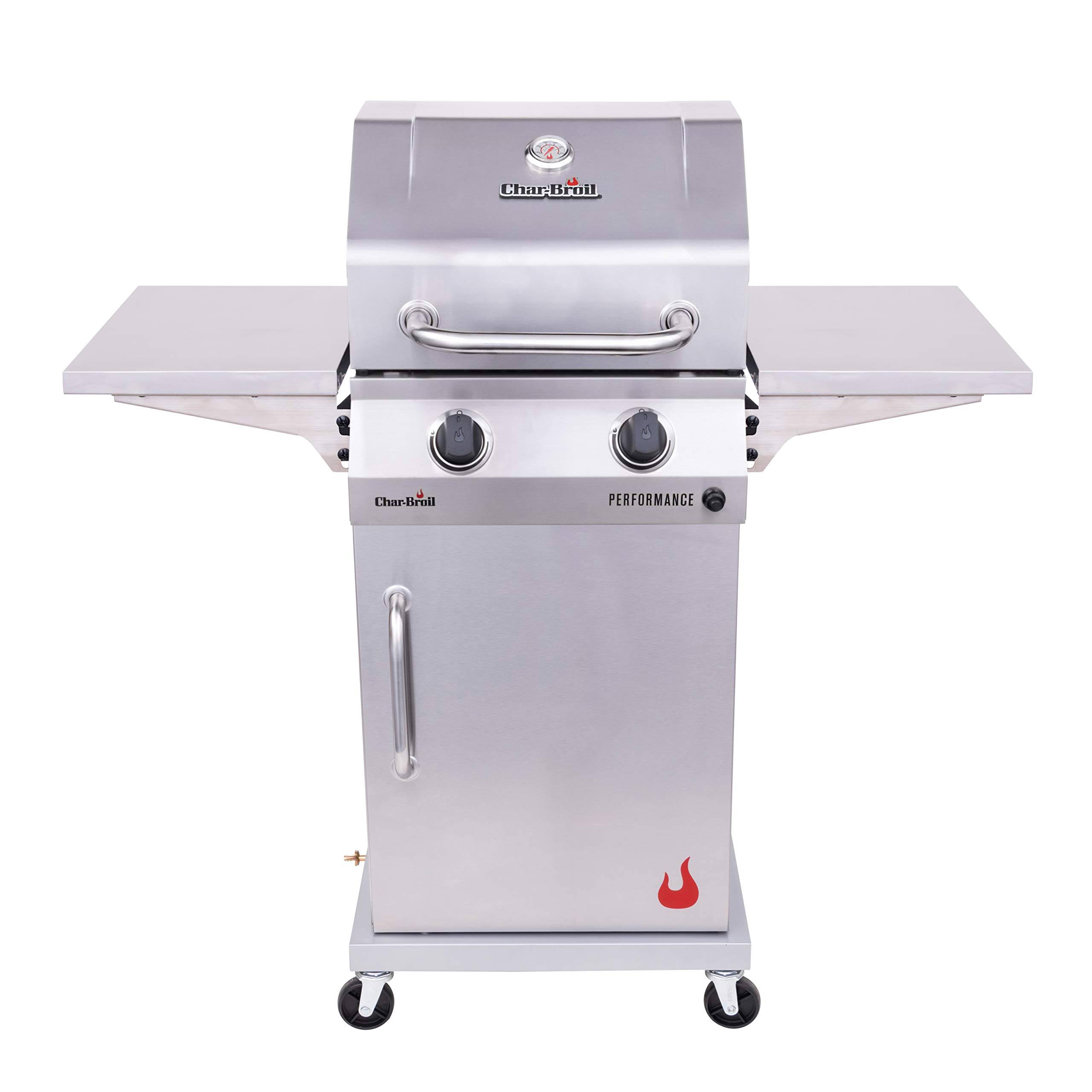 Char-Broil 463660421 Performance 2-Burner Cabinet Style Liquid Propane GAS Grill, Stainless Steel