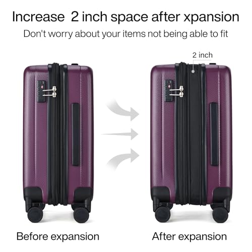 Hanke 29 Inch Luggage Suitcases With Spinner Wheels Lightweight PC hardside Rolling Suitcase With Travel Lock, Checked-Large 29-Inch(Blackish Green)