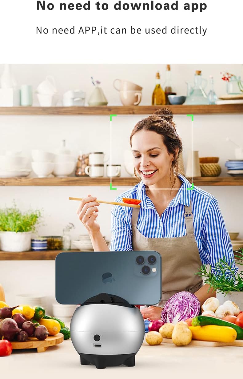 Auto Face Tracking Tripod, Smart 360° Rotation Tracking Phone Holder Tripod Selfie Stick