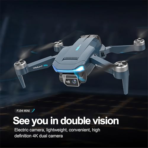 F194 GPS Mini Drones with Camera for Adults 4K FPV Drone Kit Racing Drone Follow Me, Long Range, Hover