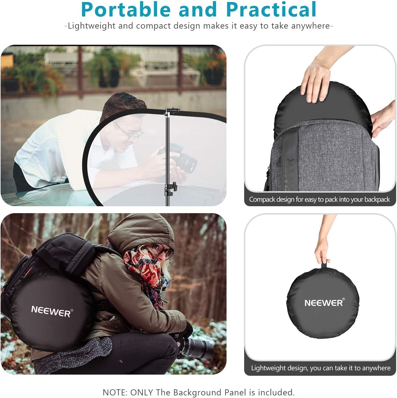 Neewer Professional Lighting Studio 5x7 feet/150x200 cm Pop out Foldable Soft Diffuser Disc Panel Reflector with Carrying Case for Studio and Outdoor