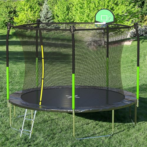 SKOK Trampoline 8FT 10FT 12FT 14FT 15FT Trampolines with Enclosure Net
