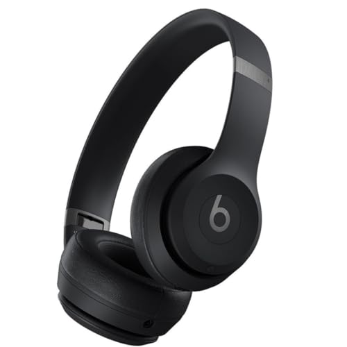 Beats Solo 4 - Wireless Bluetooth On-Ear Headphones, Apple & Android Compatible, Up to 50 Hours of Battery Life - Matte Black (Renewed)