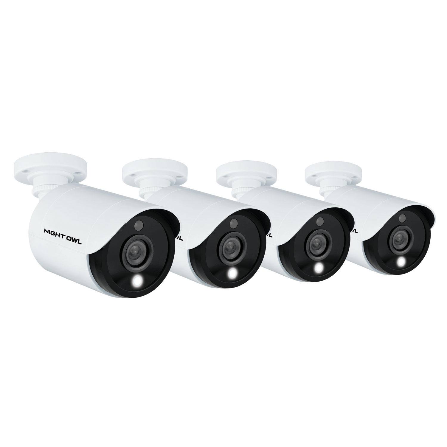 Night Owl 1080p Wired Cameras with Built-in Spotlights (4-Pack)