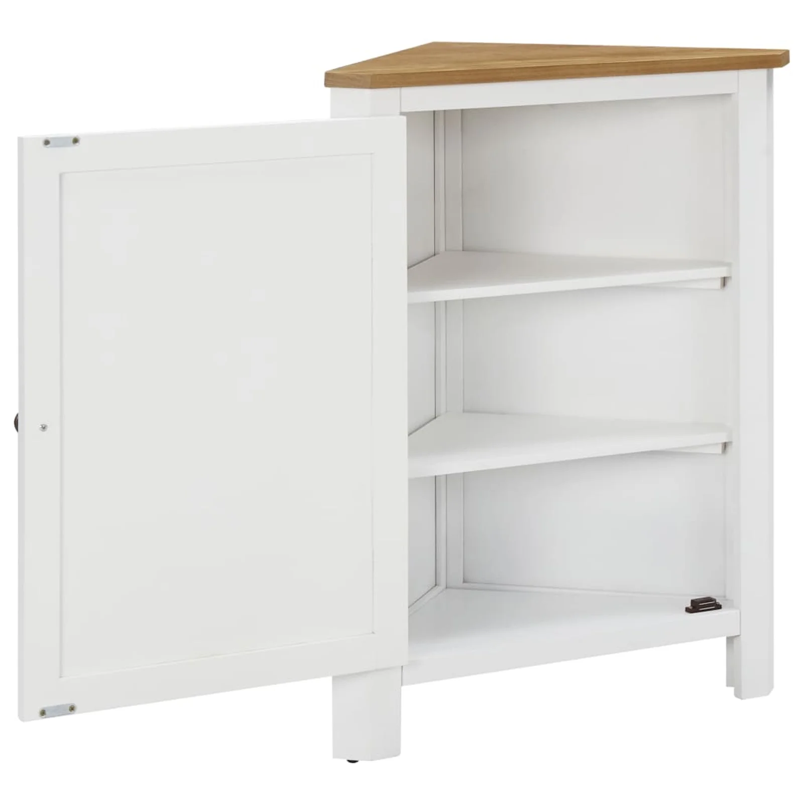 Corner Cabinet 23.2"x17.7"x31.5" Solid Oak Wood