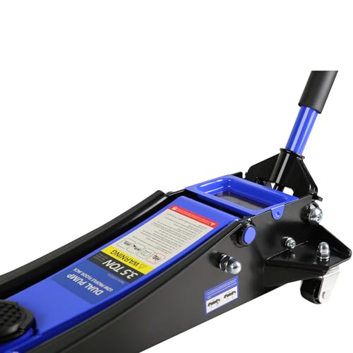 3 Ton Floor Jack, Hydraulic Low Profile Quick Rise Floor Jack with Dual Pump Pistons, Heavy Duty Steel Service Jack Hydraulic Car Jack