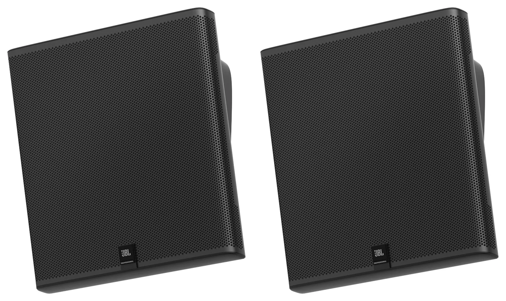 8) JBL SLP14/T-BK Sleek Low-Profile On Wall Mount 4" 70v Commercial Speakers+Amp