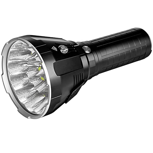 IMALENT MS18 Powerful Bright Flashlight 100,000 Lumens, Flashlights High Lumens Rechargeable with 18pcs Cree XHP70.2 LEDs and OLED Display