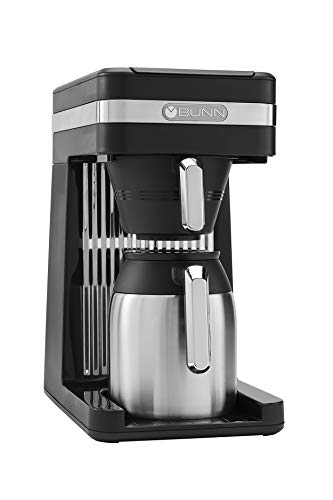 BUNN 55200 CSB3T Speed Brew Platinum Thermal Coffee Maker Stainless Steel, 10-Cup, Black