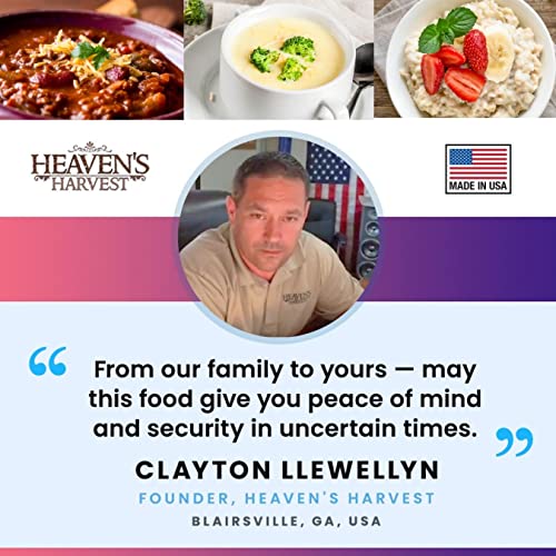 Heaven’s Harvest 25-Year Family Food Kit — Premium Emergency Food Supply. Freeze Dried Survival Food Kit + Water-Proof 25-Year Storage Bucket. MRE