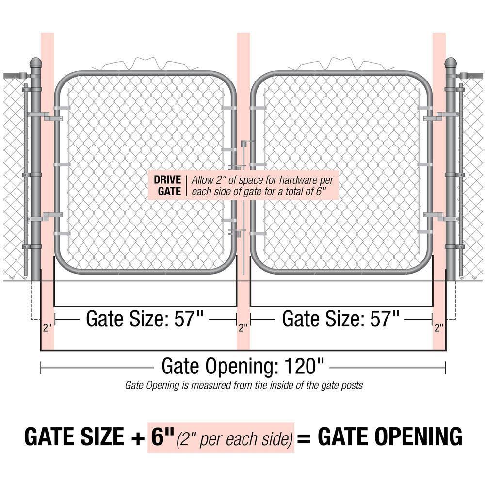 10&x72 inch Dbl Drive Gate