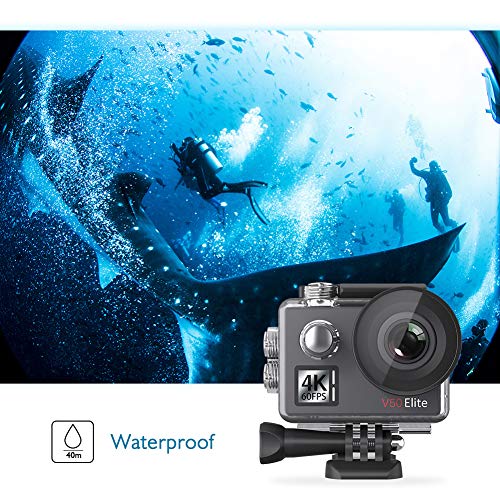AKASO V50 Elite 4K60fps Touch Screen WiFi Action Camera Voice Control EIS 131 feet Waterproof Camera 8X Zoom Remote Control