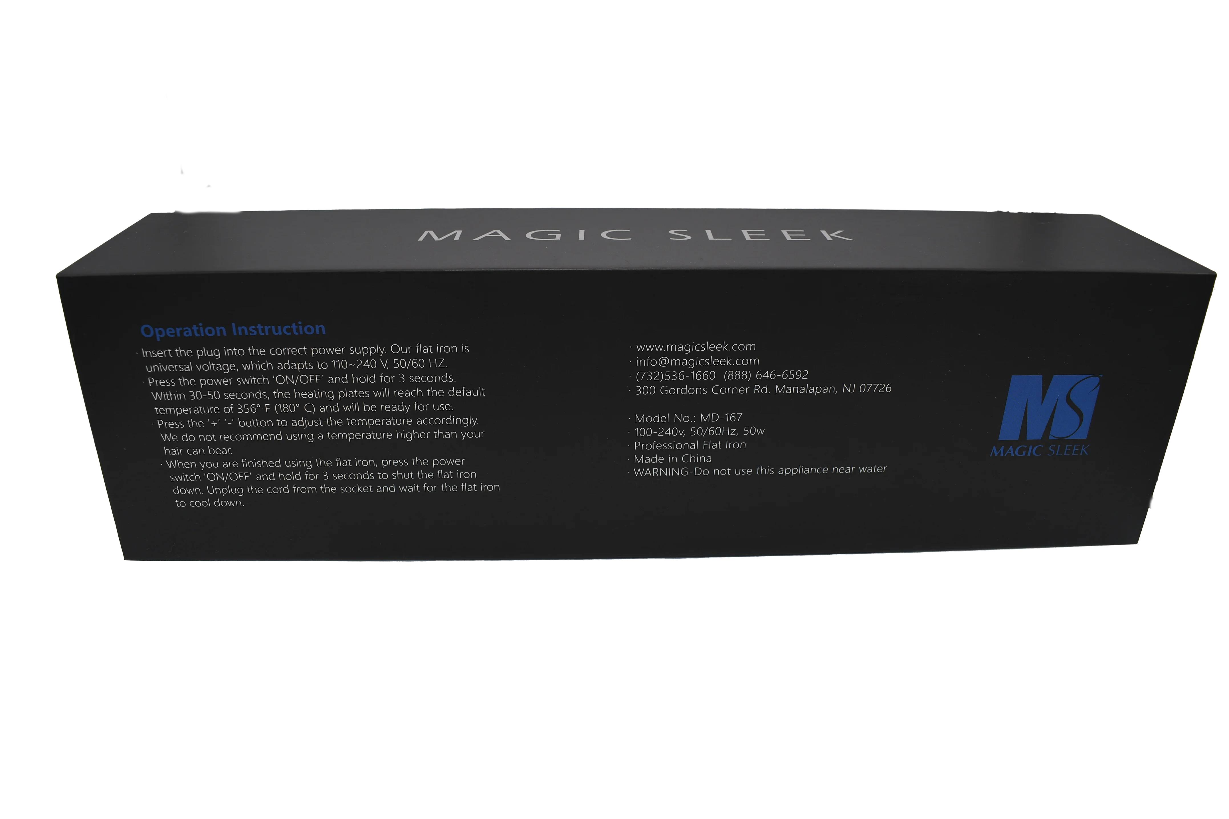 Magic Sleek Professional Titanium Flat Iron | Hair Straightener |  1.75 Inch