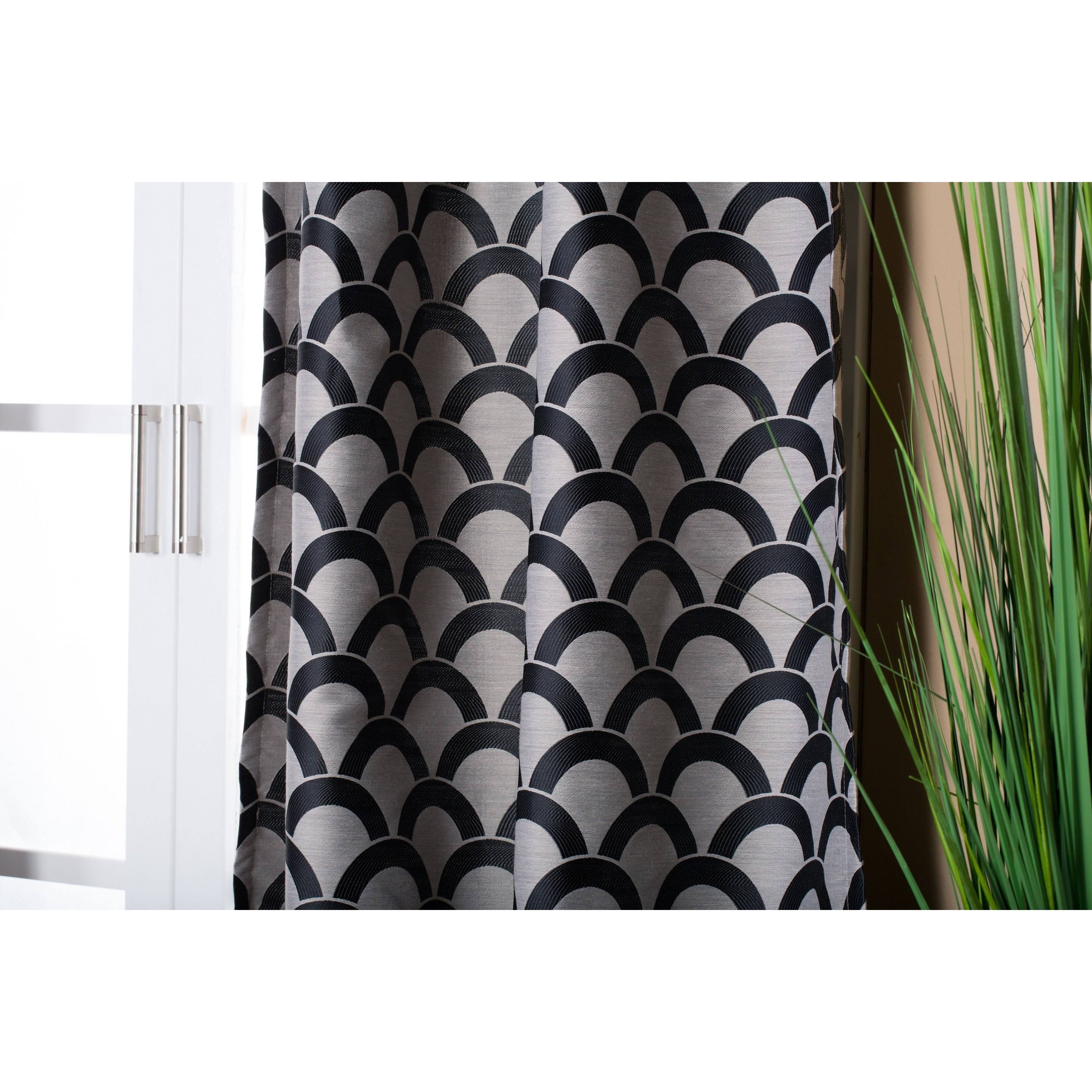 Lambrequin Sahar Jacquard Panel - 54 x 96 - Beige/Taupe