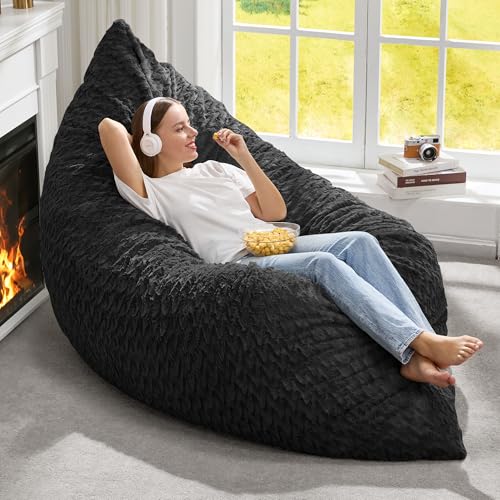 Hobestluk 3 in 1 Bean Bag Chair Giant Bean Bag Chairs Convertible Bean Bag Floor Cushion with Machine Washable Cover