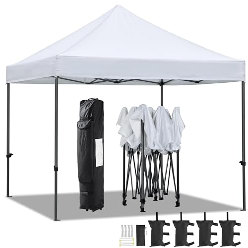 Yaheetech Heavy Duty Pop Up Canopy Tent, 10x20 Commercial Instant Shelter Tent for Wedding, Parties, Adjustable Outdoor Canopy with Wheeled Carry Bag