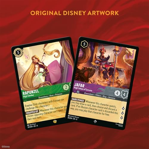Ravensburger Disney Lorcana TCG: Reign of Jafar Booster Pack Display | 24 Packs with 12 Trading Cards Each | Ideal for Collectors & Disney Fans |
