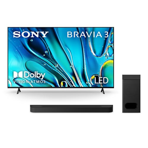 Sony 43-Inch Class 4K Ultra HD BRAVIA 3 LED Smart TV with Google TV, Dolby Vision HDR, and Exclusive Features for PlayStation®5 (K-43S30)