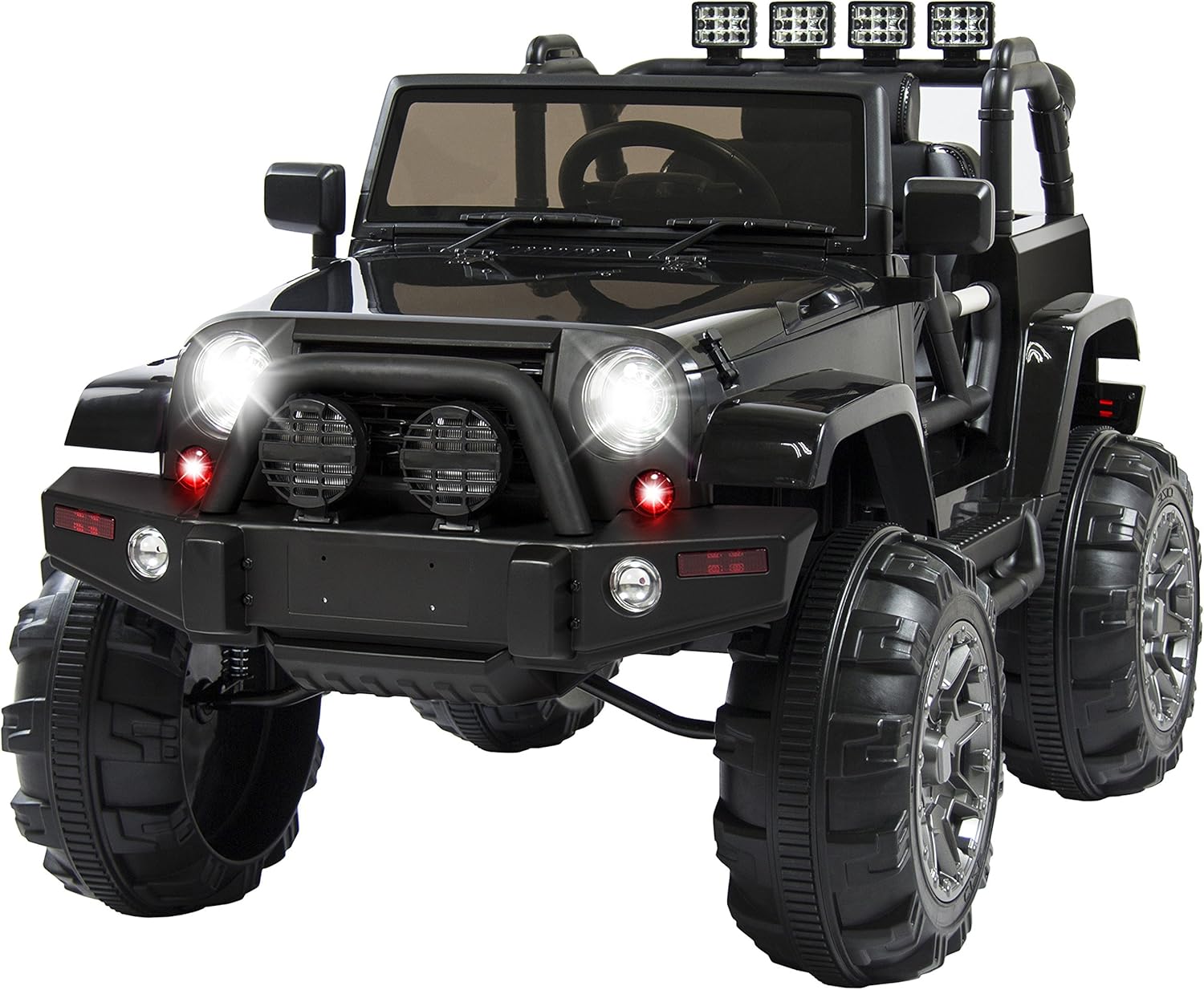 Best Choice Products Kids 12V Ride On Truck, Battery Powered Toy Car w/ Spring Suspension, Remote Control, 3 Speeds, LED Lights, Bluetooth - Red