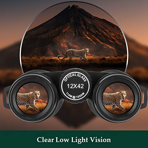 Adorrgon 12x42 HD Binoculars for Adults High Powered with Phone Adapter, Tripod and Tripod Adapter
