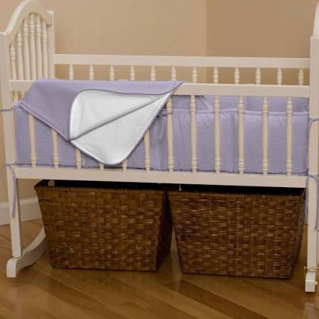 Carousel Designs Solid Seafoam Aqua Crib Bumper