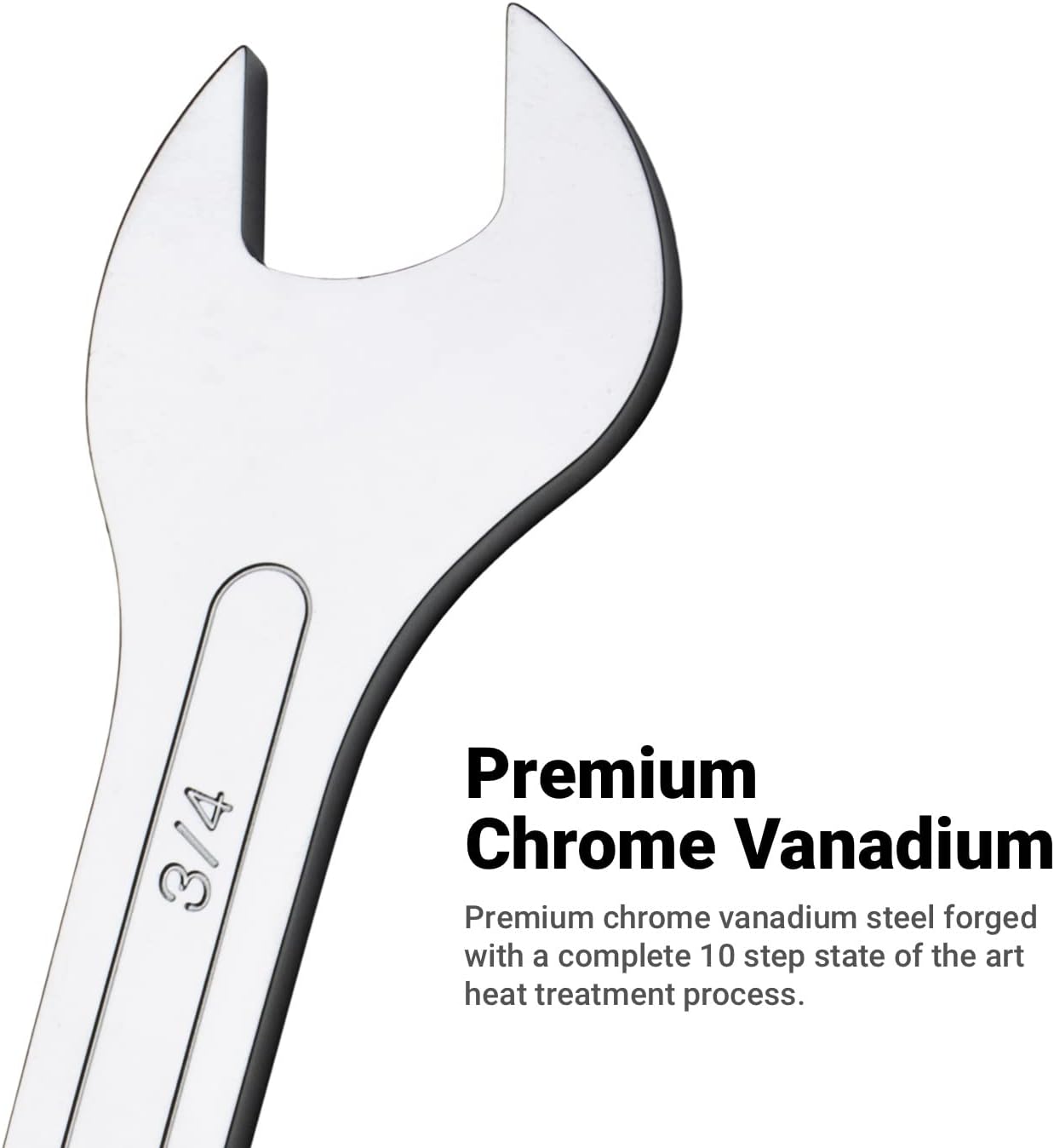 Capri Tools Super-Thin Open End Wrench Set, Metric, 6 to 19 mm, 7-Piece (11850-7MRK) Pack of 2