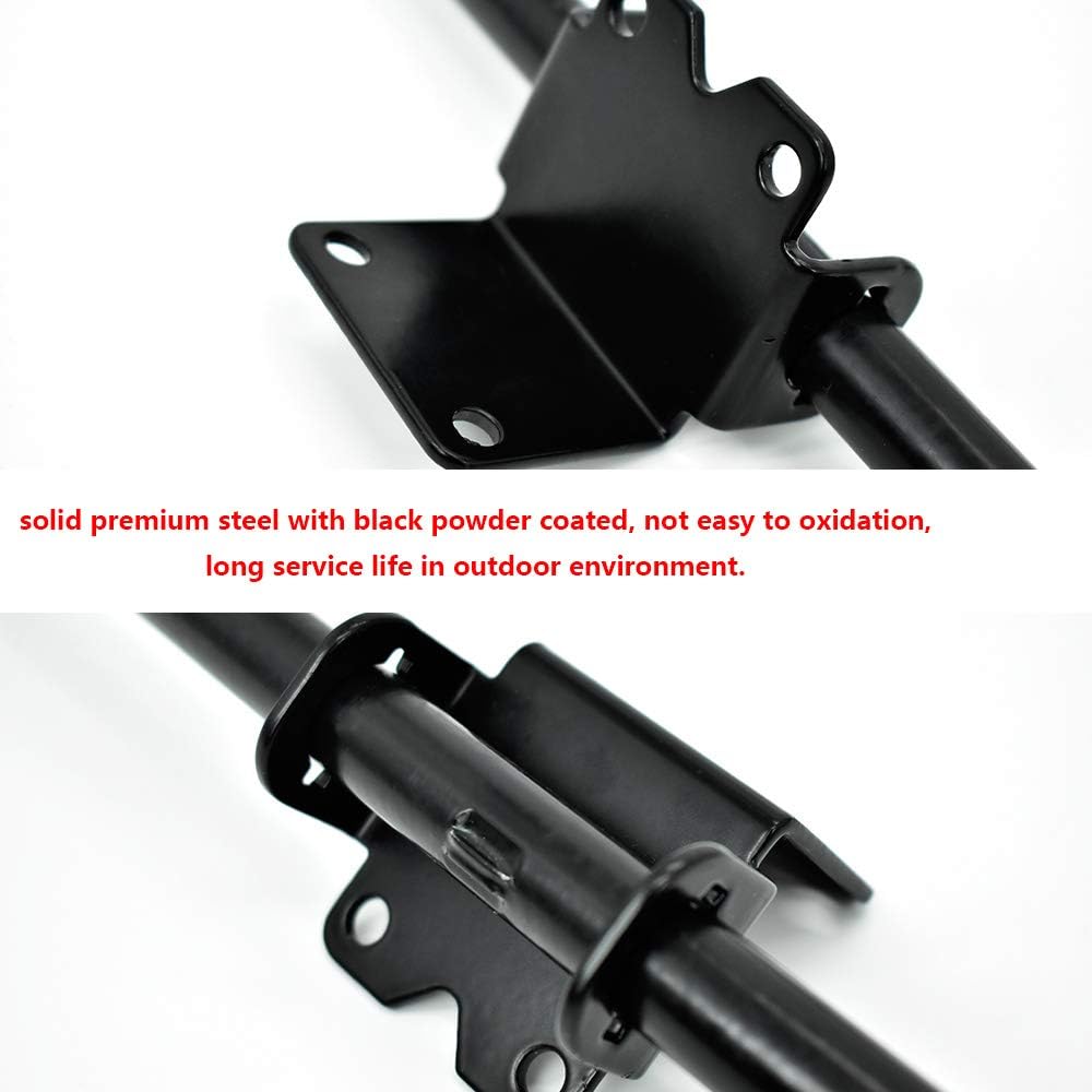 Cane Bolt Heavy Duty Gate Drop Rod 36 inch Steel with Black Finish -2 Pack for Double Door