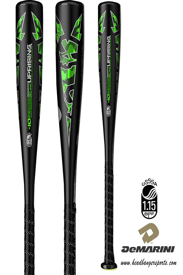DeMarini Uprising Junior Big Barrel (-10) Senior League Baseball Bat, 30 inch/20 oz,