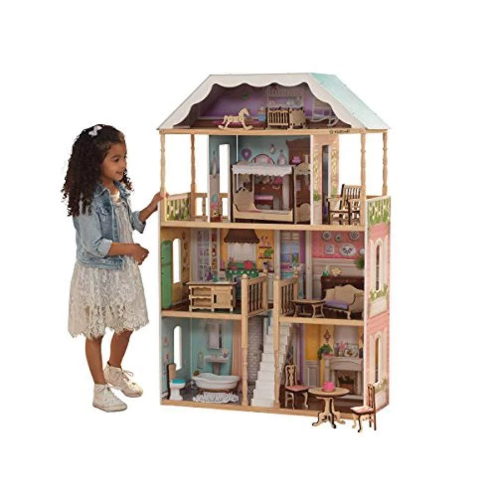 KidKraft Charlotte Classic Wooden Dollhouse with 14 Accessories