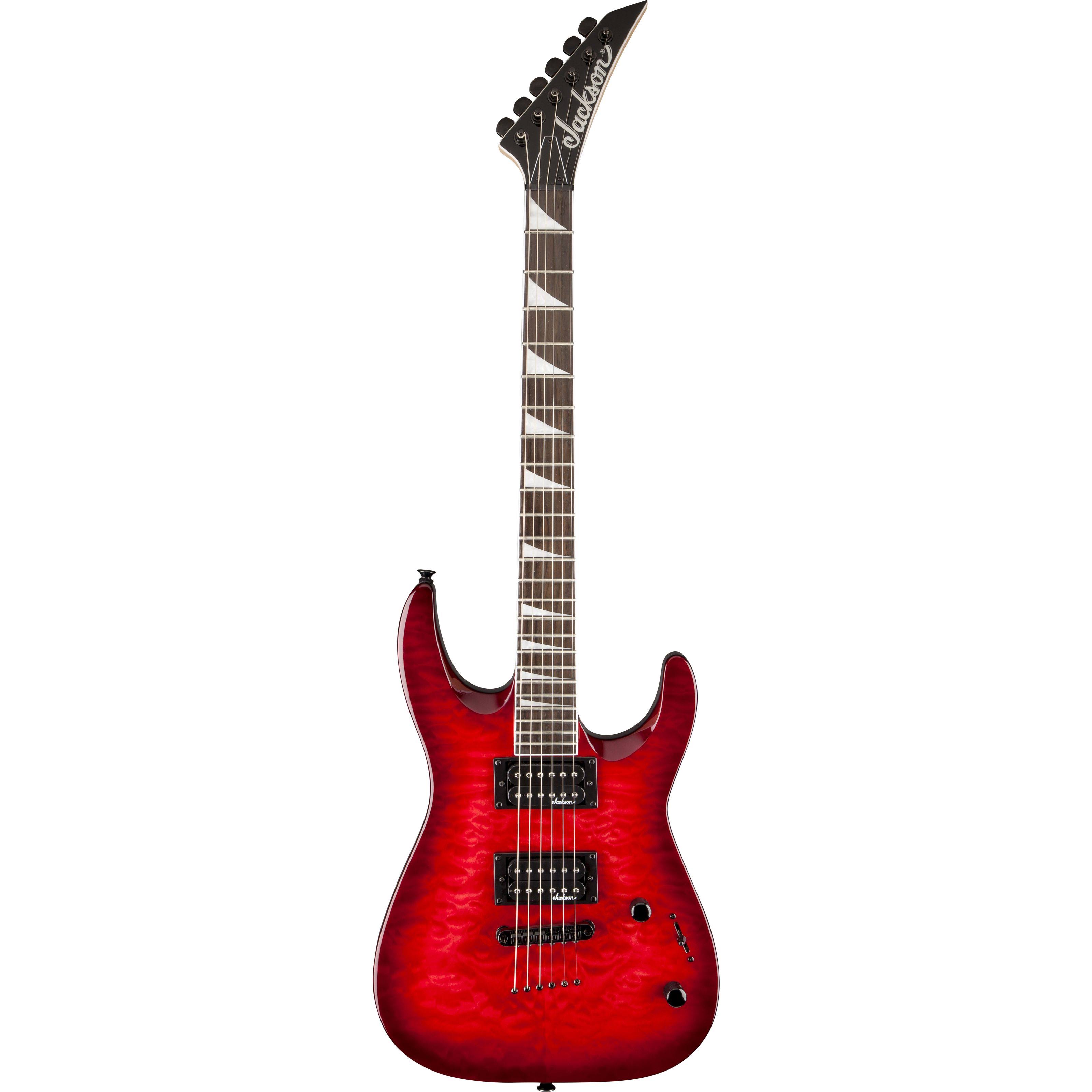 Jackson JS32TQ Dinky Arch Top - Transparent Red