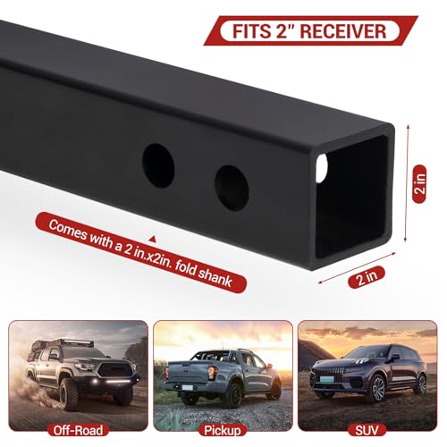 Hitch-Mounted Cargo Carrier | 60"x24"x14" Basket with 500 Lb Capacity | with Net and Straps | Fits 2-Inch Receivers | for Cars and SUVs