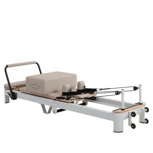 Ultra3.0 Foldable Pilates Reformer Machine, Aluminum Pilates Equipment, Wooden Extended Pilates Machine with Sitting Box