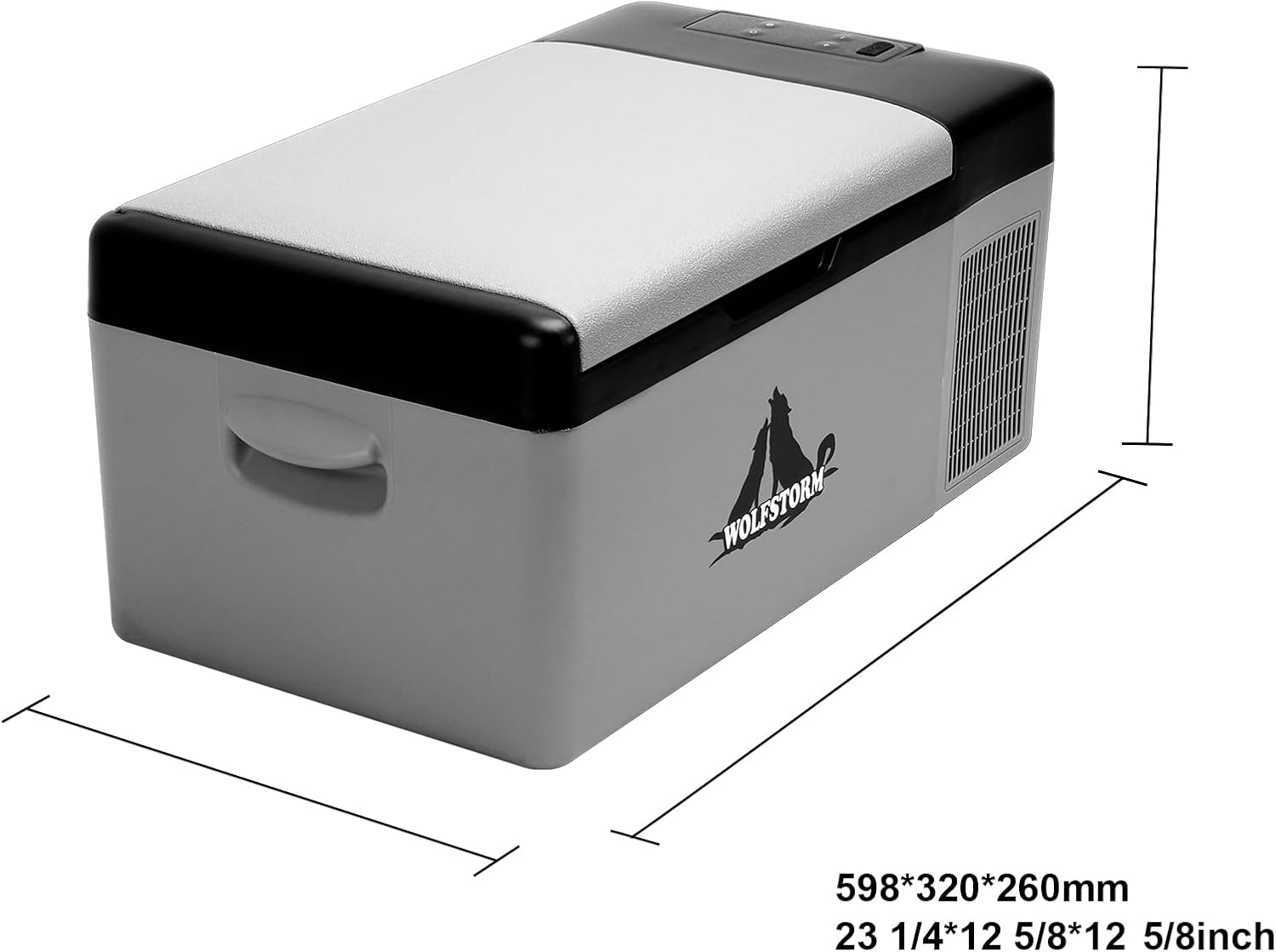 Portable Car Refrigerator Freezer 12/24V DC and 110-240V AC (-4°F~68°F) 15L /16 Quart Mini Fridge Cooler for RV Van Vehicle Boat Traveling Outdoor