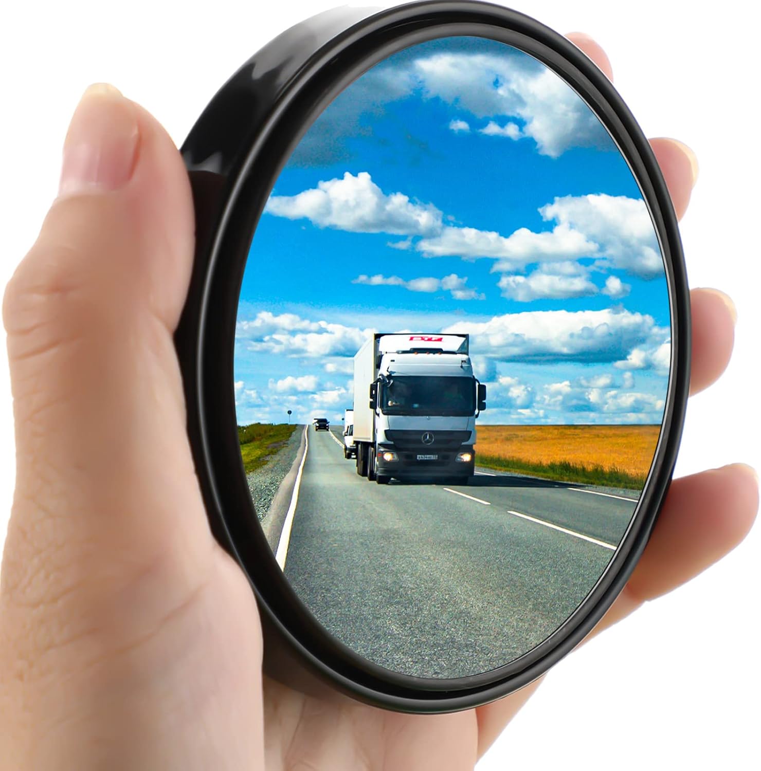 4 Pieces Blind Spot Mirrors Car Rear View Mirrors Wide View Angle Mirror Round HD Glass Convex Mirror Adjustable with Frame for Cars SUV Trucks