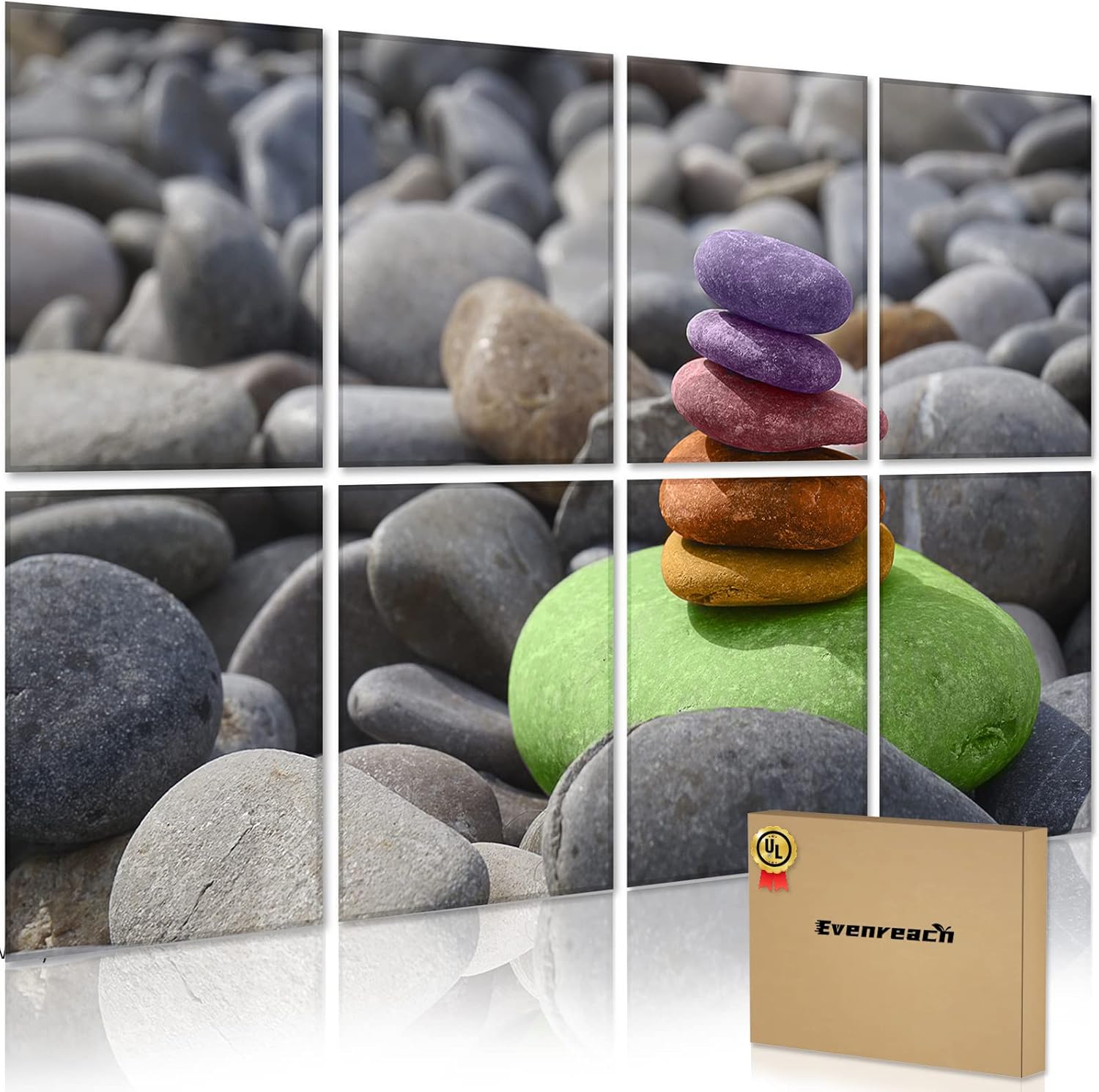 Evenreach 8 Pack Art Acoustic Panels Soundproof Wall Panels,48X32Inches Sound Absorbing Panels,Decorative Acoustical Wall Panels