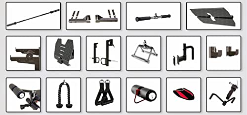 MiM USA Hercules EX Commercial All in One Gym Machine w/400 lb Weight Stack Jammer Arms Adj Bench Leg Press Leg Extension Arm Curl LAT Seat Complete