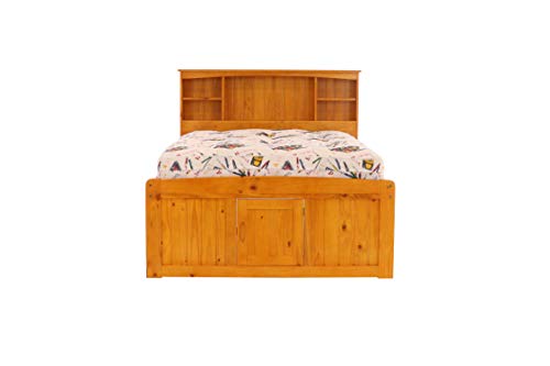 Discovery World Furniture White Full Bookcase Bed with 6 Drawers