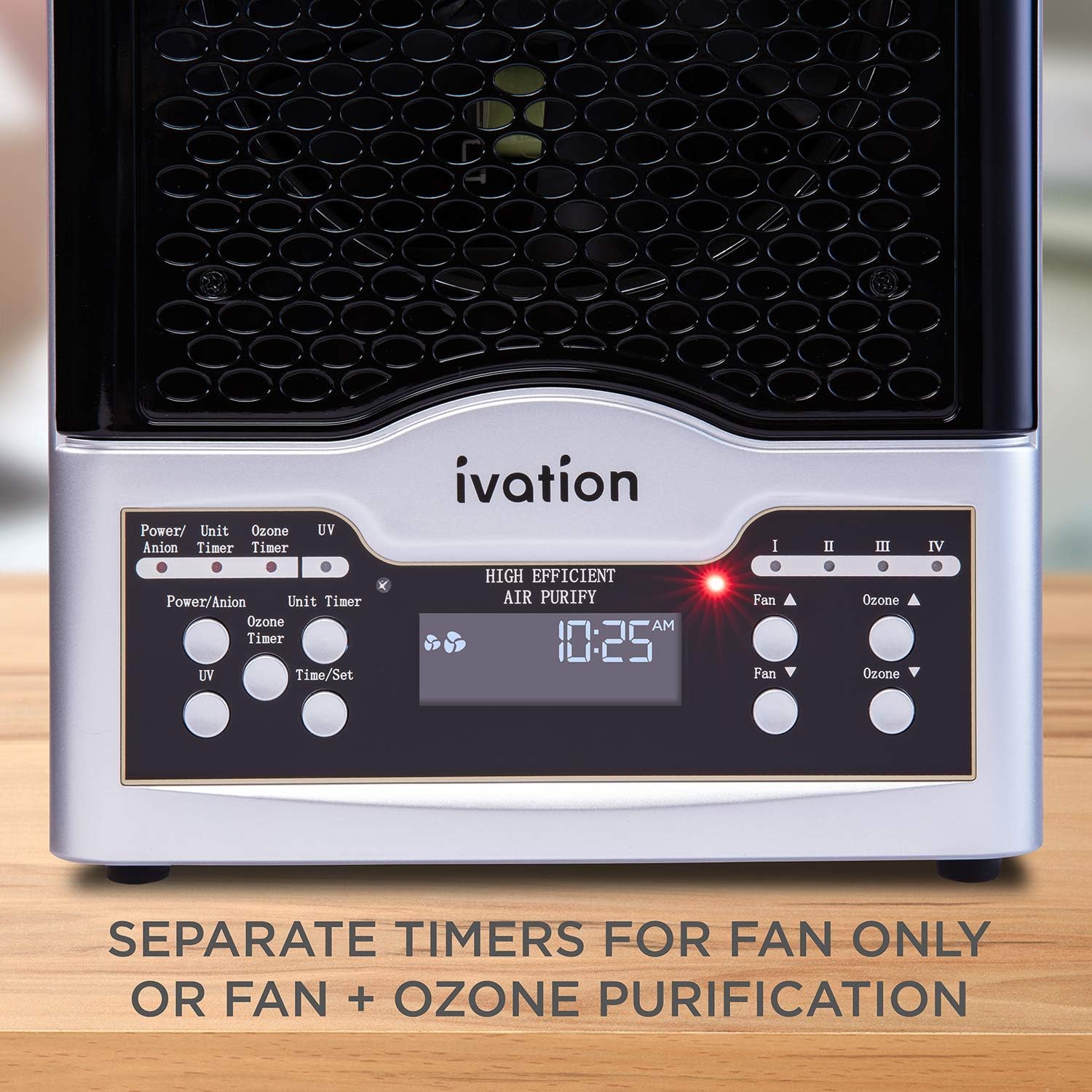 Ivation 5-in-1 HEPA Air Purifier & Ozone Generator W/Digital Display Timer and Remote, Ionizer & Deodorizer 3,700 Sq/Ft – HEPA