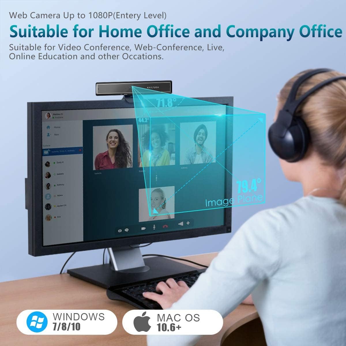 Kaysuda CA20 Face Recognition USB IR Camera for Windows Hello Windows 11