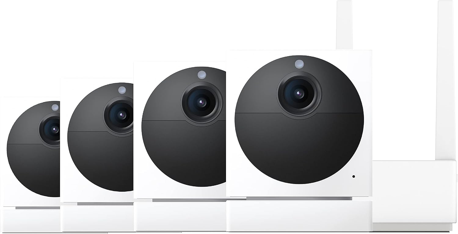 Wyze Cam Outdoor Starter Bundle v2 (Includes Base Station and 1 Cam), 1080p HD Indoor/Outdoor Wireless Smart Home Camera with Color Night Vision