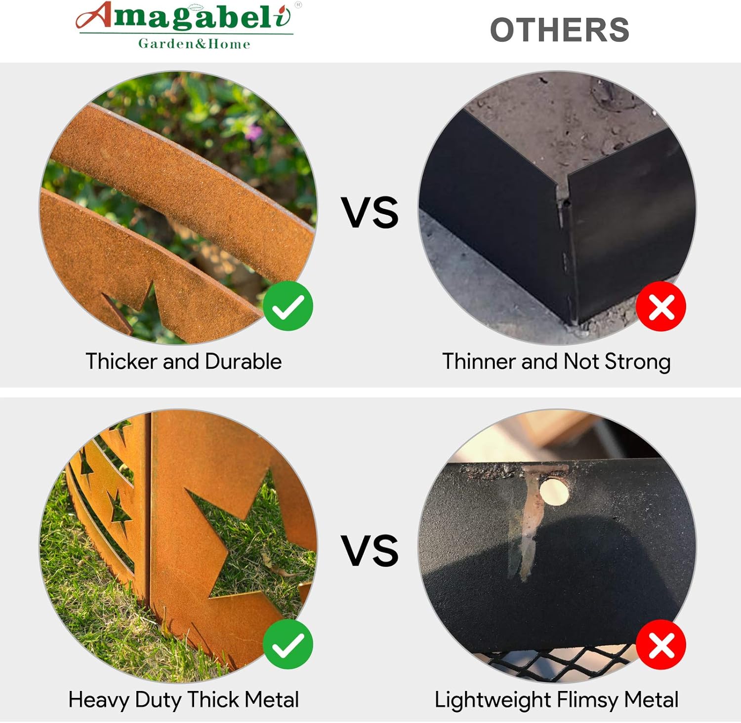 AMAGABELI GARDEN & HOME Fire Pit Outdoor Wood Burning Portable Folding 22in Firepit Firebowl Fireplace Poker Spark Screen Retardant Mesh Lid Deep