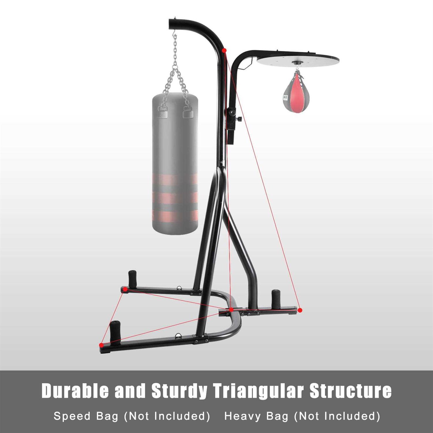 Lazy Buddy Heavy Punching Bag Stand, Height Adjustable Boxing Stand for Heavy Bag and Speed Bag - Sports Supplies Online Store