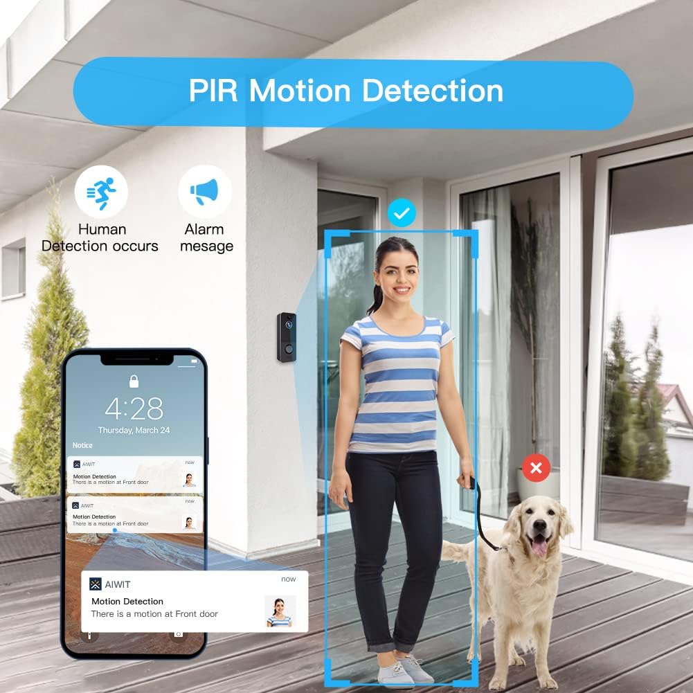 Wireless Doorbell Camera, EKEN Smart Video Doorbell Camera with PIR Motion Detection, Cloud Storage, HD Live Image, 2-Way Audio, Night Vision