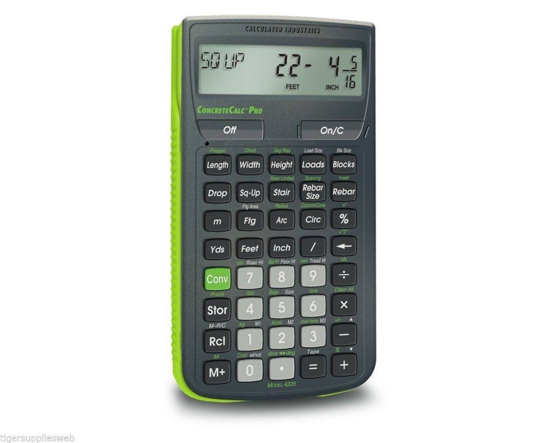Calculated Industries 4225 Concrete Calculator Pro Construction
