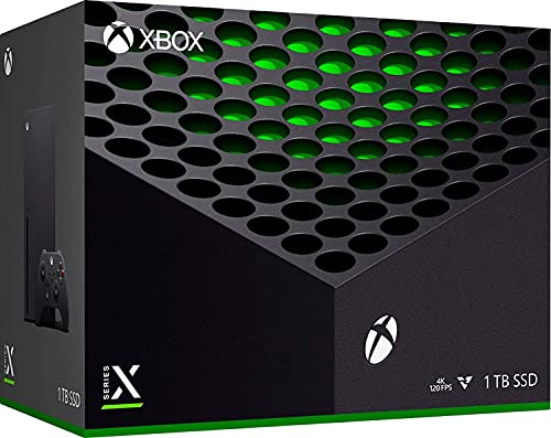 X-Box Series X Gaming Console Bundle - 1TB SSD Black X-Box Console with Two Wireless Controllers -Black and White -and ahaghug Authorized HDMI Cable
