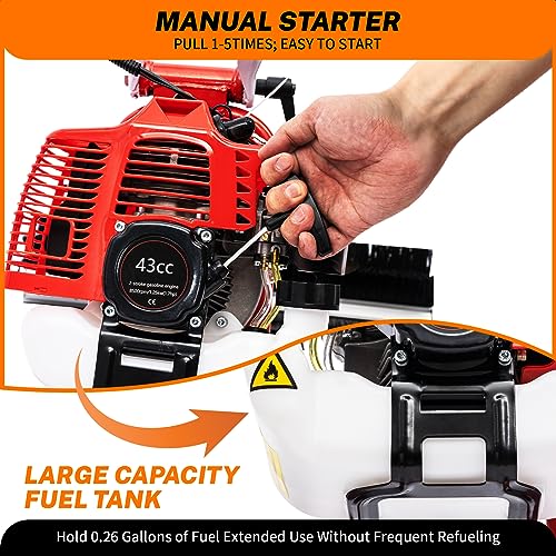 TBVECHI Walk-Behind Sweeper Outdoor Hand-Push Sweeping Sweeper Pavement Street Sweeping Cleaning Tool
