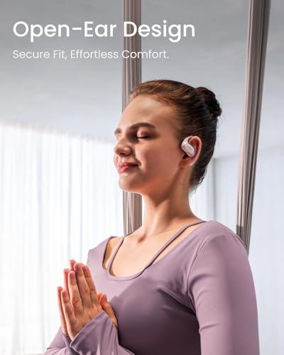 SHOKZ OpenFit Air - Open-Ear Headphones, True Wireless Earbuds, Water Resistant, Secure Earhooks for Daily Use, Black