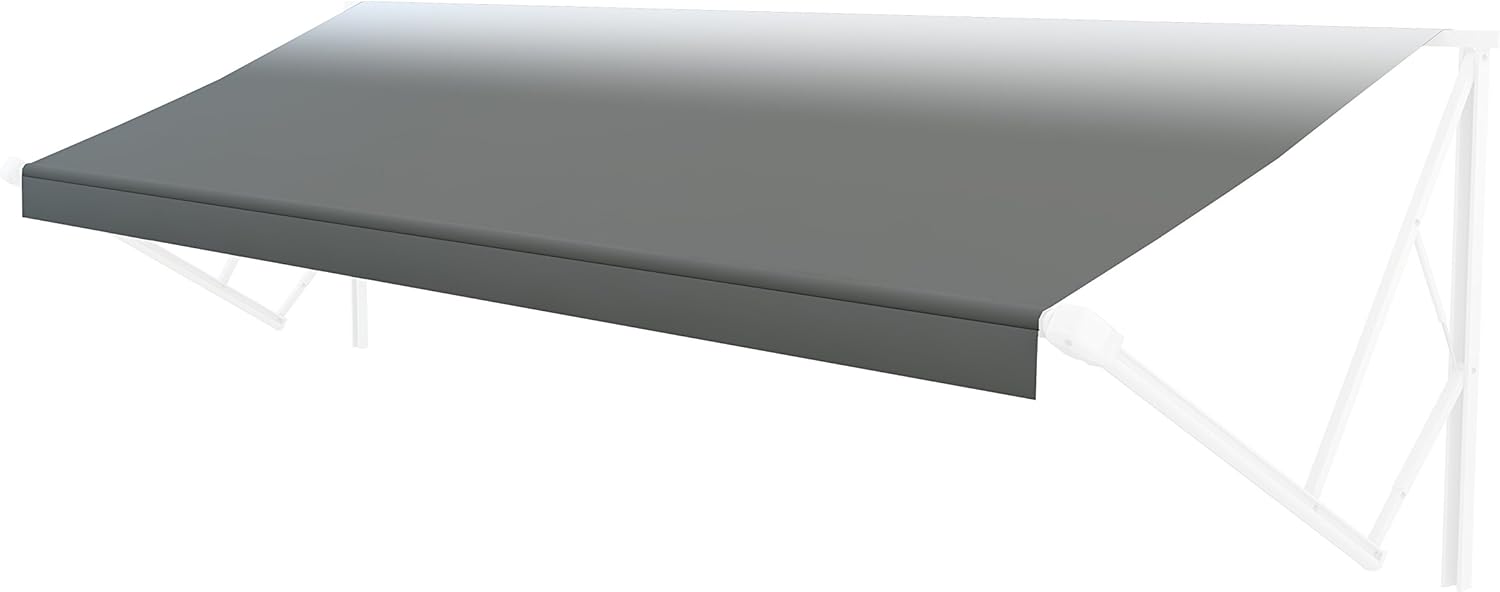 Solera Universal Fit Heavy-Duty Vinyl RV Patio Awning Replacement Fabric Black Fade 14' Awning (13'4" Fabric)