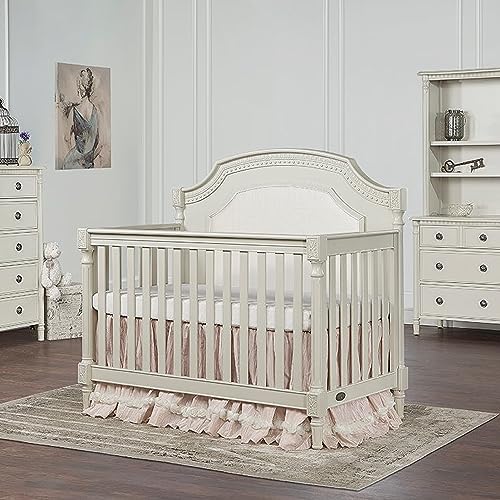 Evolur Julienne 5-In-1 Convertible Crib In Clay, Greenguard Gold Certified, Features 3 Mattress Height Settings, Sturdy And Spacious Baby Crib